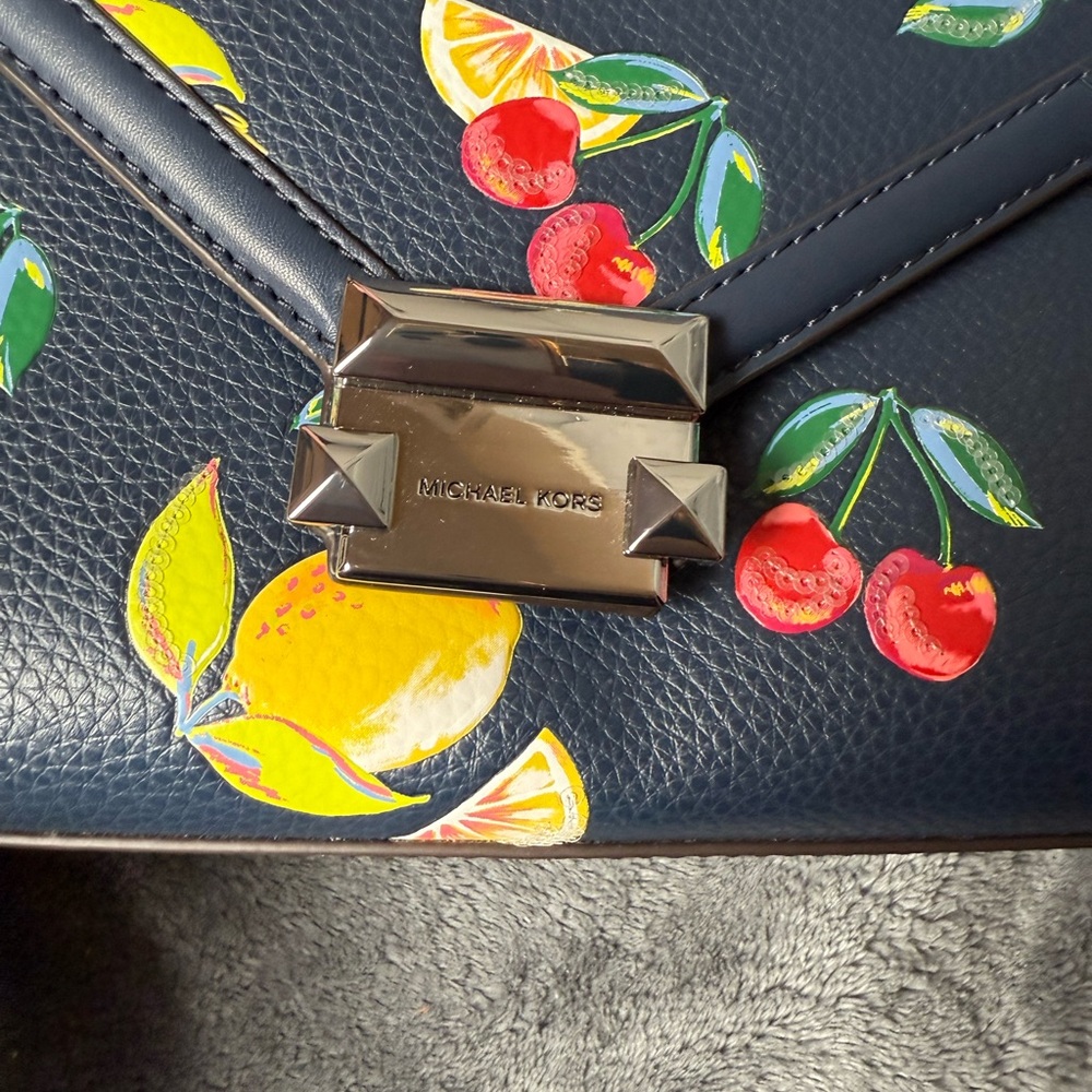 Michael Kors Whitney Medium Fruit Print‎ Shoulder Bag - Picture 3 of 6